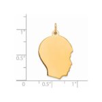 Sterling Silver GP Engraveable Boy Polished Disc Charm - Image 3