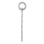 Sterling Silver Rh-plt Engraveable Polished Front/Satin Back Disc Charm - Image 2