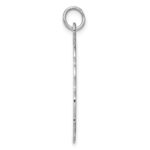 Sterling Silver Rh-plt Engraveable Polished Front/Satin Back Disc Charm - Image 2
