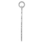 Sterling Silver Rh-plt Engraveable Polished Front/Satin Back Disc Charm - Image 2