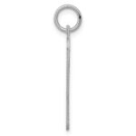 Sterling Silver Rhod.-plated Eng. Rect. Polish Front/Back Disc Charm - Image 2