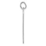 Sterling Silver Rhod-plate Eng. Rect. Polish Front/Satin Back Disc Charm - Image 2