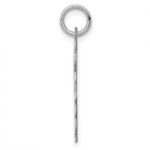SS Rh-plt Engraveable Heart Patterned Polished Front/Satin Back Disc - Image 2