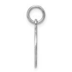 Sterling Silver Rh-plt Engraveable Round Polished Front/Back Disc Charm - Image 2