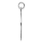 Sterling Silver Rhod-plated ENG. Round Polished Front/Back Disc Charm - Image 2