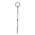 Sterling Silver Rhod-plated Eng. Rnd Polish Front/Satin Back Disc Charm - Image 2