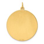 Sterling Silver GP Engraveable Round Polished Disc Charm - Image 3