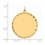 Sterling Silver GP Engraveable Round Polished Disc Charm - Image 2
