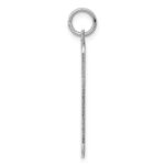 Sterling Silver Rhod-plate Eng. Rect. Polish Front/Satin Back Disc Charm - Image 3