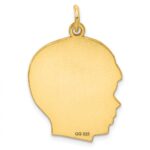 Sterling Silver GP Engraveable Boy Polished Disc Charm - Image 4