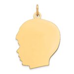Sterling Silver GP Engraveable Boy Polished Disc Charm