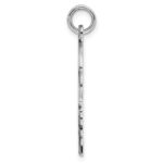 Sterling Silver Rhod-plate Eng. Girl Polished Front/Satin Back Disc Charm - Image 2