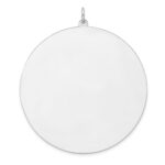 Sterling Silver Rhod-plated Eng. Rnd Polish Front/Back Disc Charm
