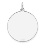 Sterling Silver Rhod-plated Eng. Rnd Polish Front/Back Disc Charm - Image 2
