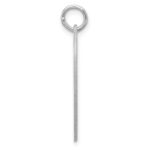 SS Rh-plt Engraveable Heart Polished Front/Satin Back Disc Charm - Image 2