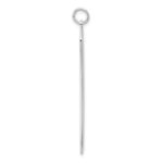 Sterling Silver Rhod-plate Eng. Rect. Polish Front/Satin Back Disc Charm - Image 2