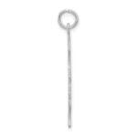 Sterl Silver Rh-plt Engraveable Girl Polished Front/Satin Back Disc Charm - Image 2