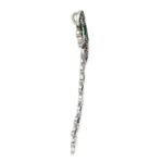 Sterling Silver Antiqued Green/Red/Blue Epoxy Marcasite Peacock Slide - Image 2