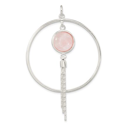 Sterling Silver Polished Dyed Agate Fancy Dangle Pendant