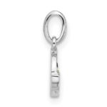 Sterling Silver Rhodium-plated Enameled Chick in Egg Children's Pendant - Image 2