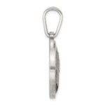 Sterling Silver Black Epoxy Bass Fish Pendant - Image 2