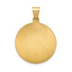 14k Polished and Satin Hollow Large Saint Anthony Medal Pendant - Image 4