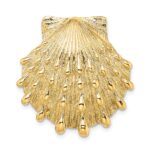 14K Large Lion's Paw Shell Omega Slide