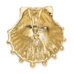 14K Large Lion's Paw Shell Omega Slide - Image 4