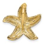 14K Polished and Textured Starfish Omega Slide - Image 4