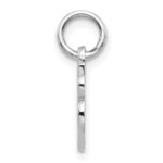 14KW White Gold Casted Script Letter A Initial Charm - Image 2