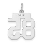 14kw Small Satin Number 85 Charm - Image 3