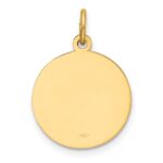 14k Polished and Satin Solid Our Lady of Perpetual Help Medal Round Pendant - Image 4
