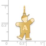 14k The Kids Small Alphabet Boy Kiss Charm - Image 3