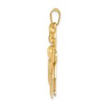14k The Kids Big Girl and Little Boy Engravable Hugs Charm - Image 2