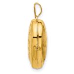 14K and White Rhodium Lock and Key Reverses to YOU HOLD THE KEY TO MY HEART 18mm Heart Locket - Image 2