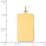 14k Plain .011 Gauge Rectangular Engravable 29x15mm Disc Charm - Image 2