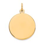 14k Plain .011 Gauge Round Engravable 17mm Disc Charm