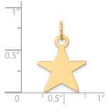 14K Plain .011 Gauge Engravable Star 17x15mm Disc Charm - Image 2