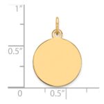 10k Plain .027 Gauge 15x15mm Circular Engravable Disc Charm - Image 2