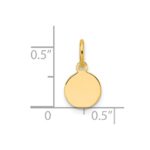 10k Plain .018 Gauge 7.5x7.5mm Circular Engravable Disc Charm - Image 2