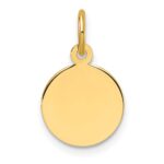 10k Plain .013 Gauge 10.6x10.6mm Circular Engravable Disc Charm