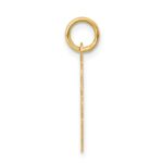 14k Girl Head on .013 Gauge 15mm Engravable Scalloped Disc Charm - Image 2