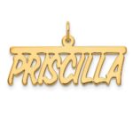 14k Yellow Gold Top Bar Name Plate - Image 4