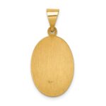 14k Polished and Satin Hollow Our Lady of Guadalupe Medal Oval Pendant - Image 4
