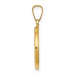 14k Polished and Satin Hollow St. Andrew Medal Pendant - Image 2