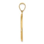 14k Polished and Satin Hollow St. Christopher Medal Oval Pendant - Image 2