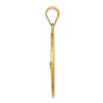 14k Polished and Satin Hollow St Francis Medal Round Pendant - Image 2