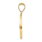 14k Polished and Satin Hollow St Jude Thaddeus Medal Round Pendant - Image 2