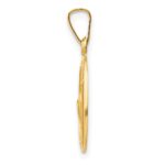 14k Polished and Satin Hollow St Jude Thaddeus Medal Oval Pendant - Image 2