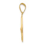 14k Polished and Satin Hollow St Jude Thaddeus Medal Oval Pendant - Image 2